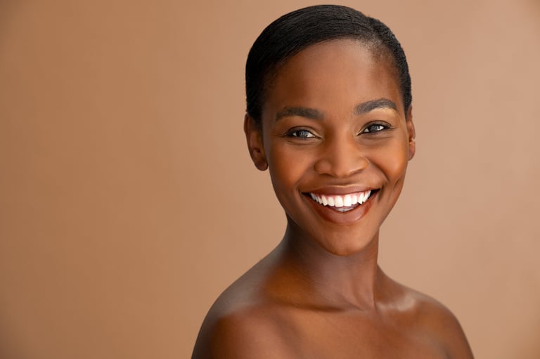 Confident skincare user